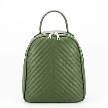 Rucsac din piele naturala 8955 121 Kaki imagine