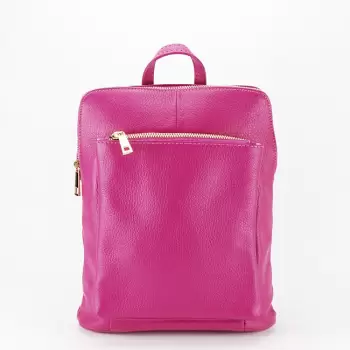 Rucsac din piele naturala fucsia convertibil in geanta 1001 123 imagine