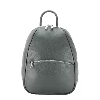 Rucsac din piele naturala Lili 121 Gri inchis imagine