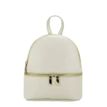 Rucsac mic din piele naturala crem Ana 122 imagine