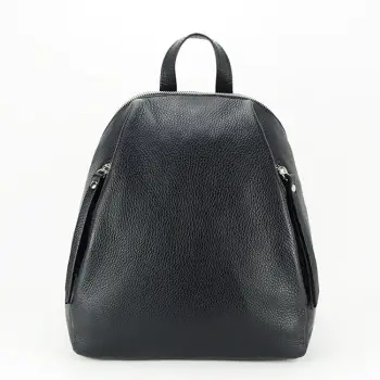 Rucsac negru din piele naturala 1506 121 imagine