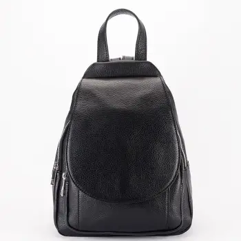 Rucsac negru din piele naturala 8906 122 imagine