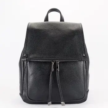 Rucsac negru din piele naturala 8914 M6 imagine