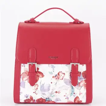 Rucsac rosu cu imprimeu floral DHJ731-3 M11 imagine