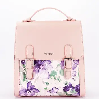 Rucsac roz deschis cu imprimeu floral DHJ731-3 M11 imagine