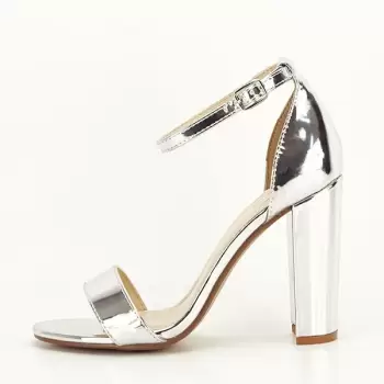 Sandale argintii elegante Elisabeta imagine