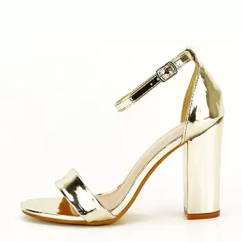 Sandale aurii cu toc gros BL720 imagine