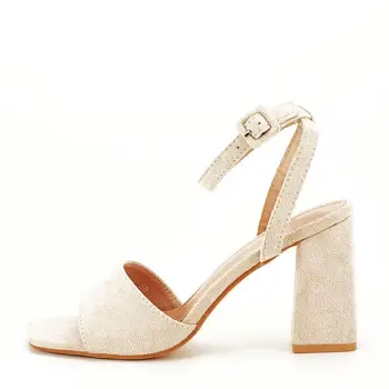 Sandale bej cu toc BL6522 imagine