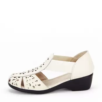 Sandale bej din piele naturala Ozana M5 imagine