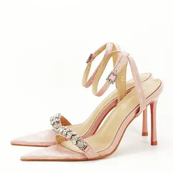 Sandale elegante roz somon R-2 imagine