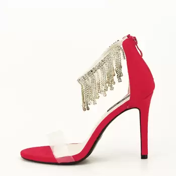 Sandale rosii elegante Ioana imagine