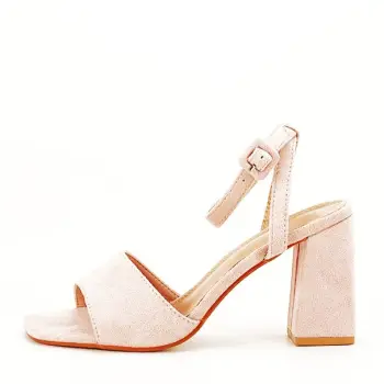 Sandale roz somon cu toc BL6522 imagine