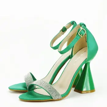 Sandale verzi elegante cu toc conic BD117 129 imagine