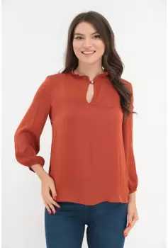 Bluza caramizie din vascoza imagine