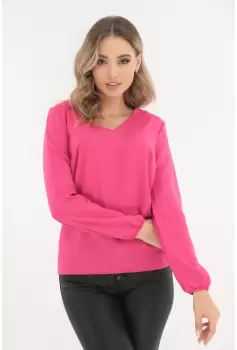 Bluza roz uni cu anchior imagine