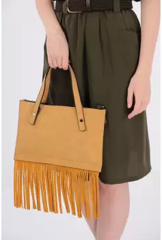 Geanta mustar cu franjuri imagine