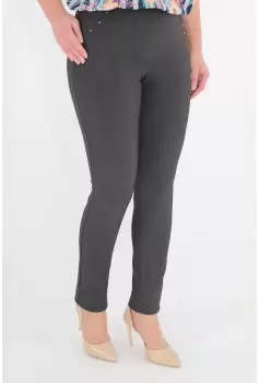 Pantaloni casual gri din jerse imagine