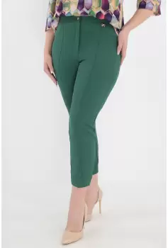 Pantaloni conici verzi 7/8 imagine