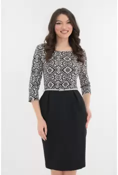 Rochie office cu motive traditionale imagine