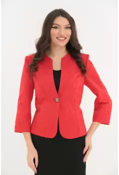 Sacou corai din brocard imagine