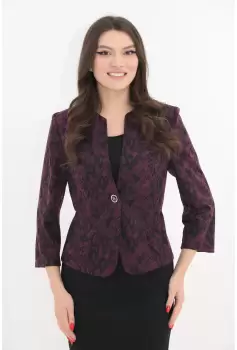 Sacou mov cu animal print imagine