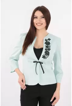 Sacou vernil cu broderie neagra imagine