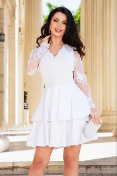 Rochie cununie civila eleganta cu dantela imagine