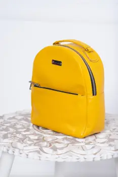 Rucsac Yellow din piele naturala imagine