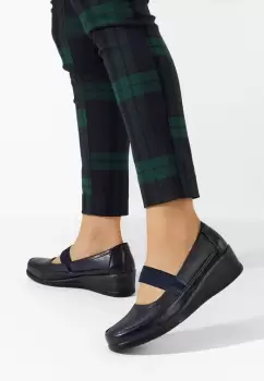 Balerini cu platforma Niomi navy imagine