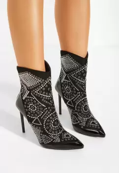 Botine elegante negre Massa imagine