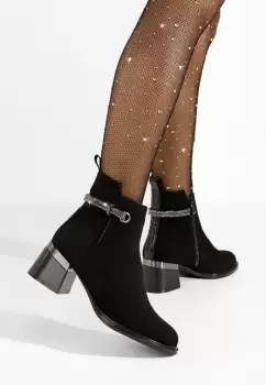 Botine elegante Preciousa negre imagine