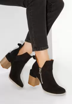 Botine perforate Esperanza negre imagine