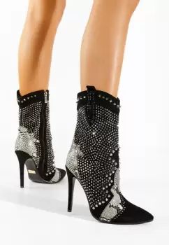 Botine stiletto negre Liberty imagine