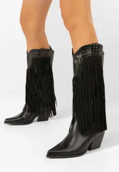 Cizme cowboy Cosira negre imagine