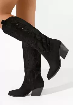 Cizme cowboy dama Indaia V4 negre imagine