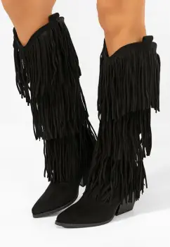 Cizme cowboy dama Rosila negre imagine