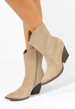 Cizme cowboy dama Sarisa bej imagine