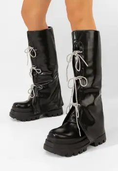 Cizme cu platforma Amariel negre imagine