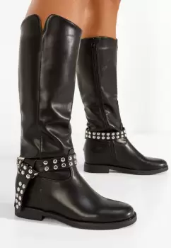 Cizme cu platforma ascunsa negre Aguasia V2 imagine