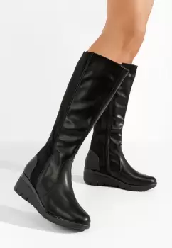 Cizme cu platforma Daneria maro imagine