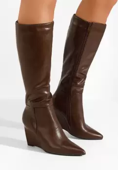 Cizme cu platforma Enania negre imagine