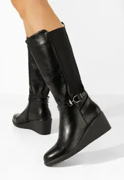 Cizme cu platforma Meggy negre imagine