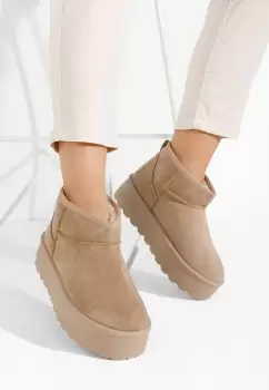 Cizme cu platforma Savieda kaki imagine