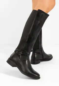 Cizme cu toc mic Raquell negre imagine