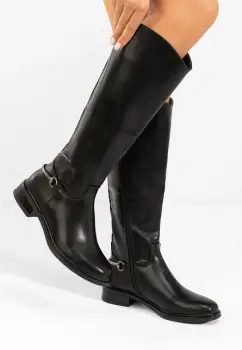 Cizme cu toc mic Scotie negre imagine