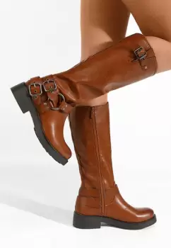 Cizme dama fara toc Farissa negre imagine