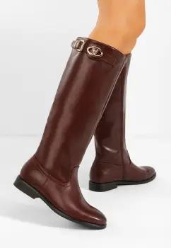 Cizme dama fara toc Nubira grena imagine