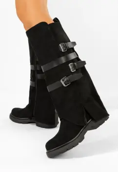 Cizme dama fara toc Rovira negre imagine