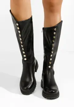 Cizme dama Leandra negre imagine