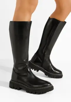 Cizme dama piele Taleda V2 negre imagine